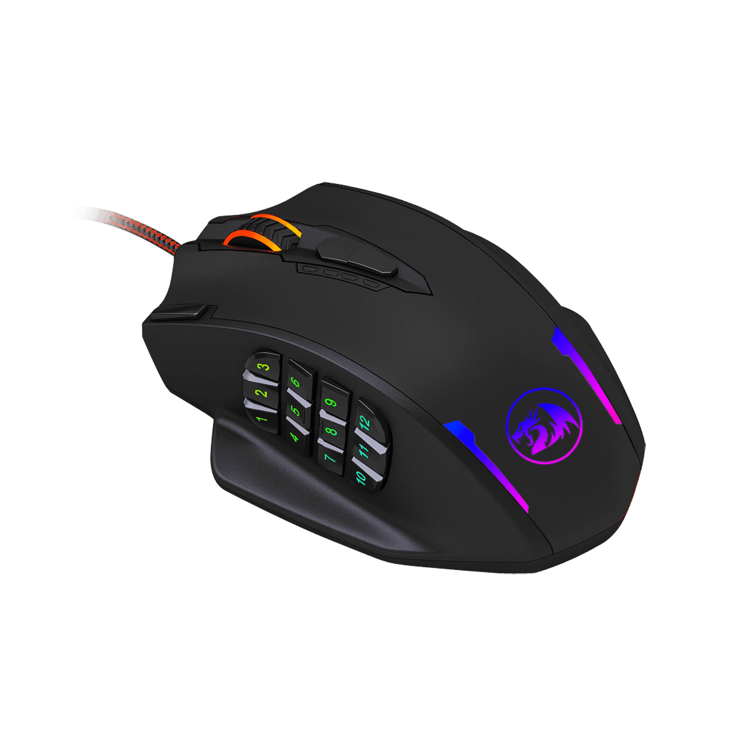 REDRAGON IMPACT 12400DPI MMO Gaming Mouse - Black image 3