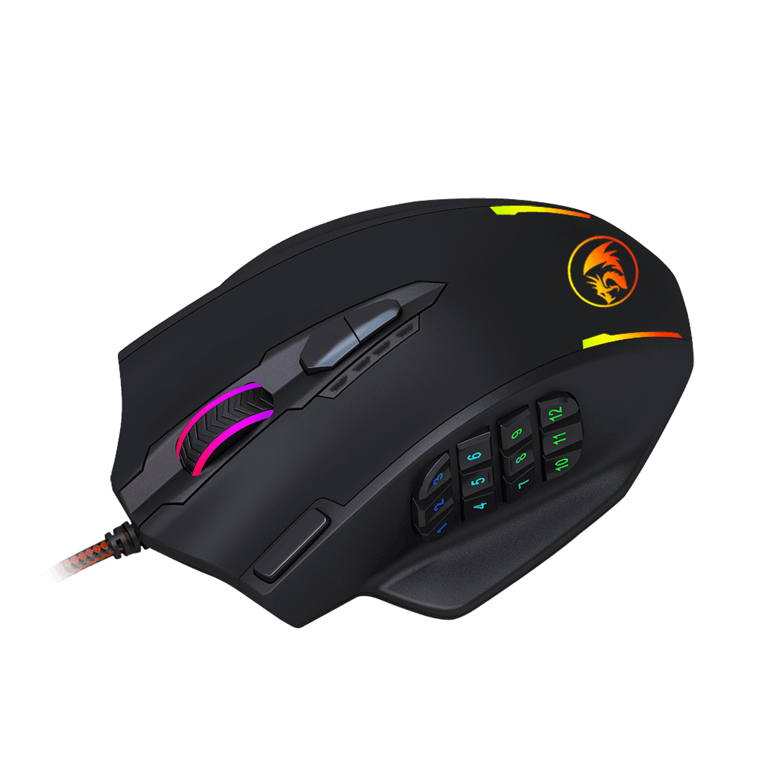 REDRAGON IMPACT 12400DPI MMO Gaming Mouse - Black image 5