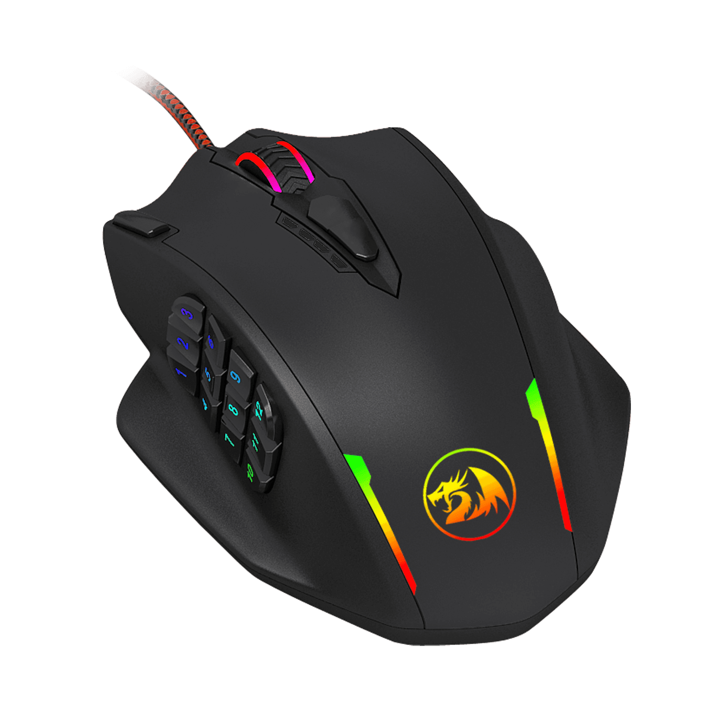REDRAGON IMPACT 12400DPI MMO Gaming Mouse - Black image 6