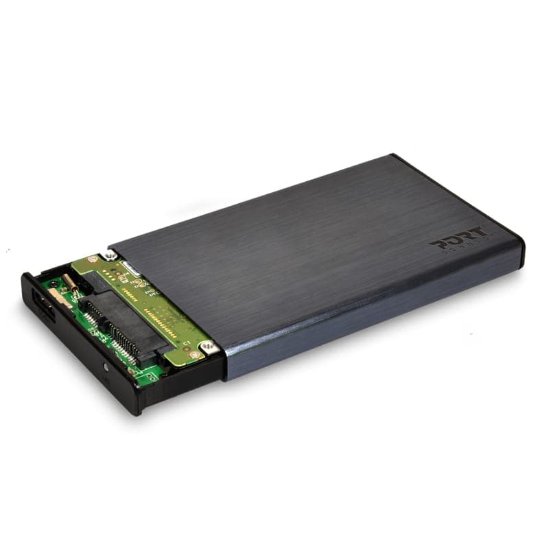 Port Connect 2.5" USB-C External HDD Enclosure Black image 4