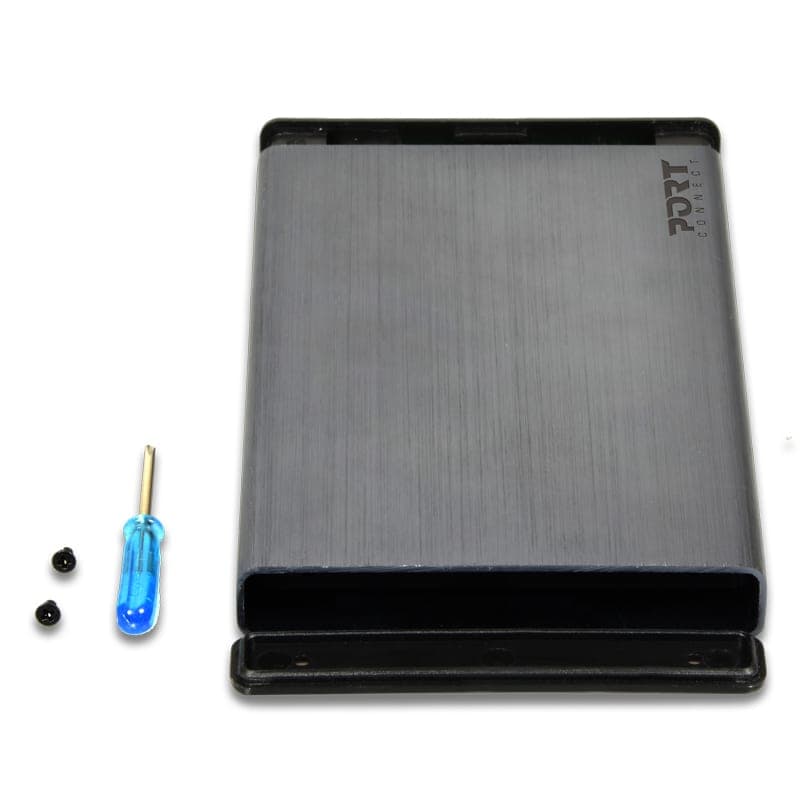 Port Connect 2.5" USB-C External HDD Enclosure Black image 2