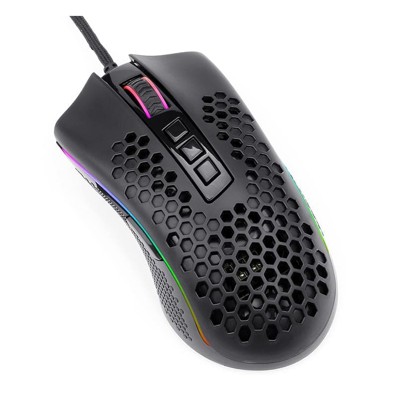 REDRAGON STORM 12400DPI 7 Buttons|Ergonomic Design|P3327 Optical Sensor|Lightweight Body|RGB Backlit gaming Mouse - Black image 3