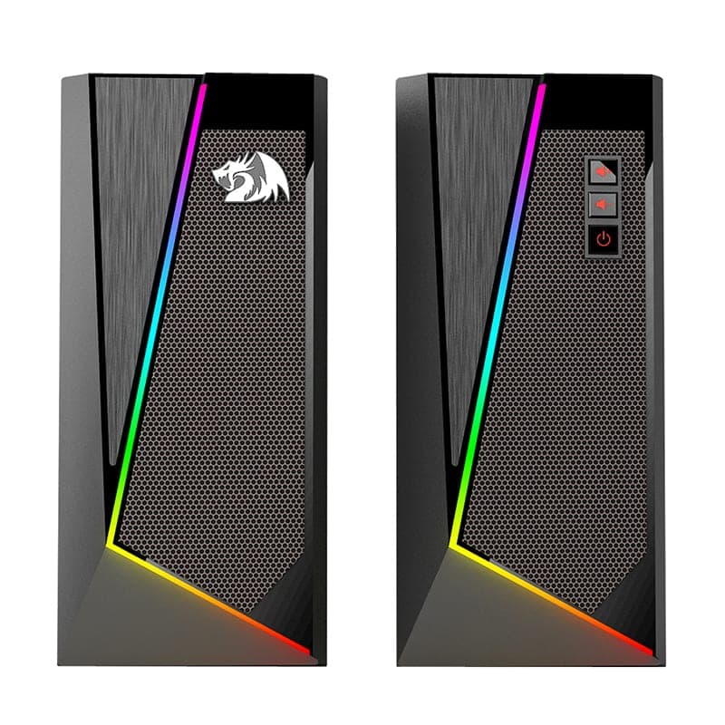 REDRAGON 2.0 Satellite Speaker ANVIL 2 x 3W RGB USB|Aux Gaming Speaker - Black image 2