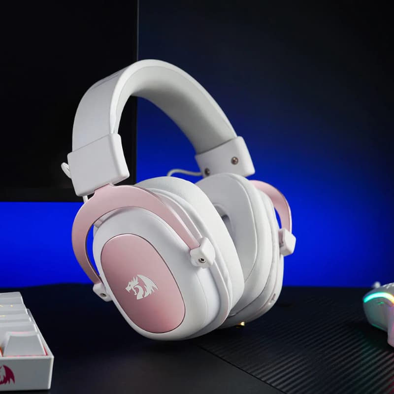 REDRAGON Over-Ear ZEUS 2 USB Gaming Headset - White image 7