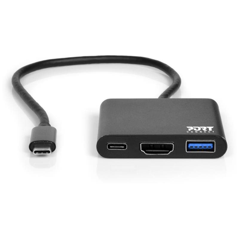 Port USB Type-C to 1 x HDMI|1 x USB3.0|1 x Type-C 60W PD Dock - Black image 3