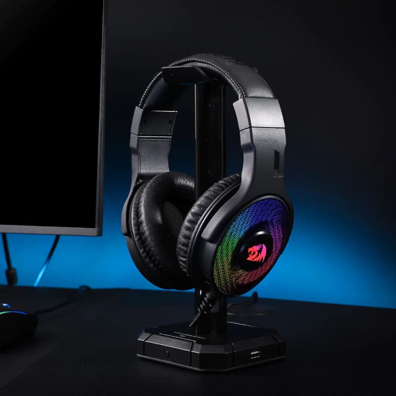 REDRAGON Over-Ear PANDORA USB (Power Only)|Aux (Mic and Headset) RGB Gaming Headset - Black image 4