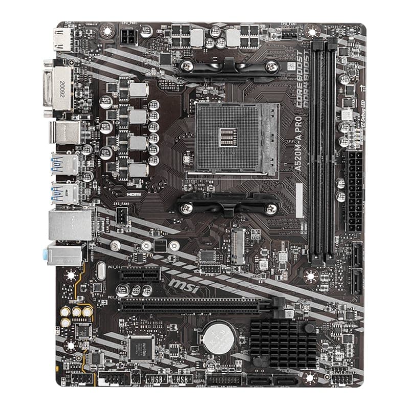 MSI A520M-A PRO AM4 AMD MATX Gaming Motherboard image 2