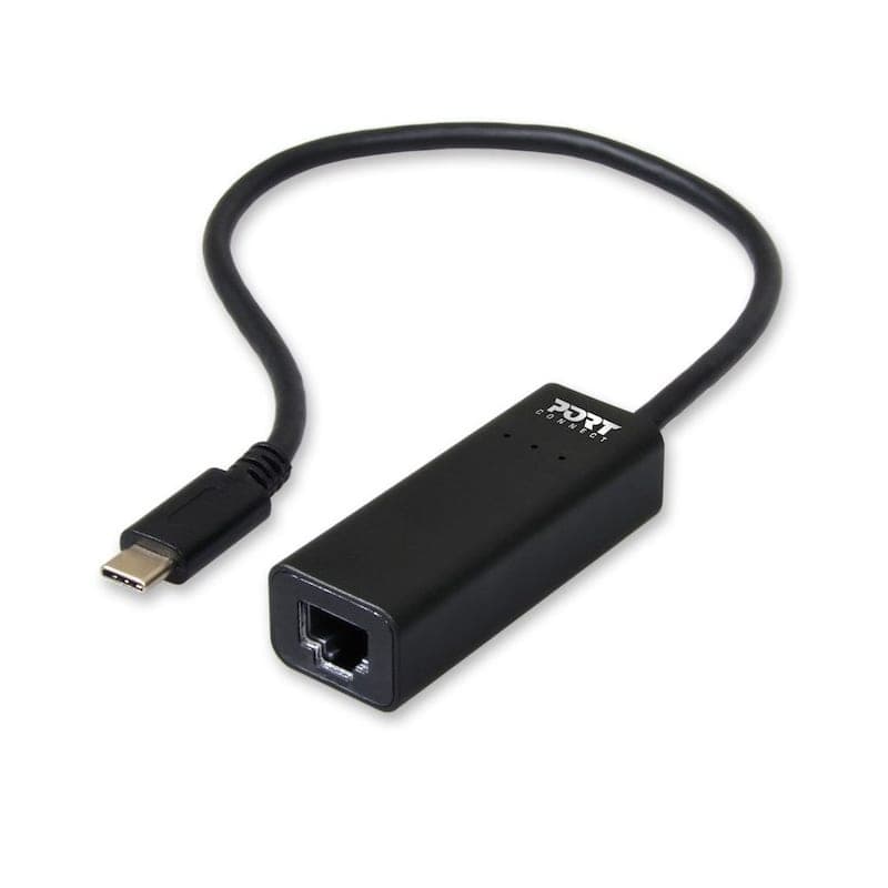 Port USB Type-C to RJ45 5Gbps 30cm Adapter - Black image 2