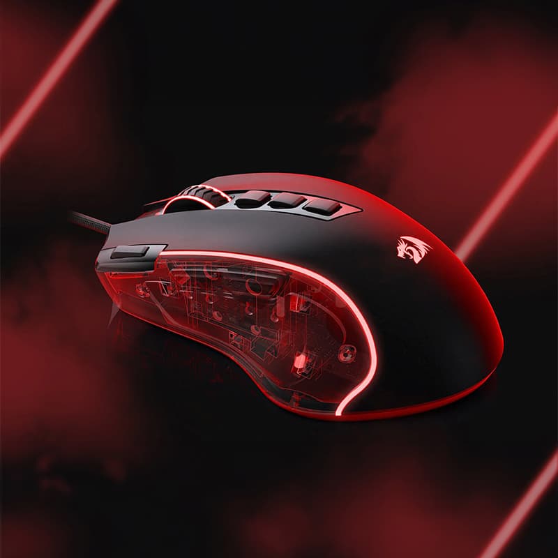REDRAGON PREDATOR 4000DPI RGB Ergo Gaming Mouse - Black image 7