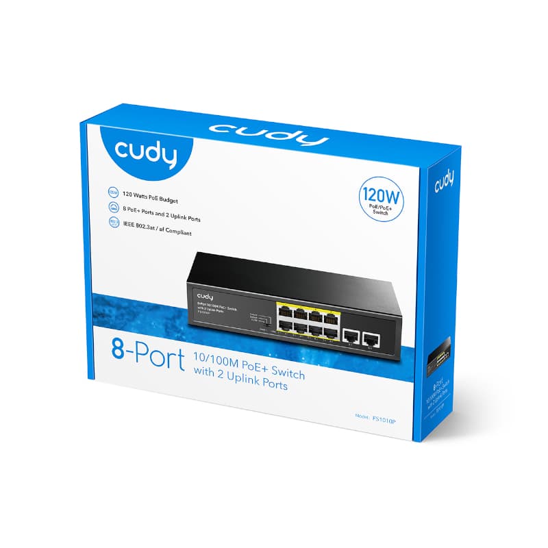 Cudy 10-Port Unmanaged PoE+ Switch image 4