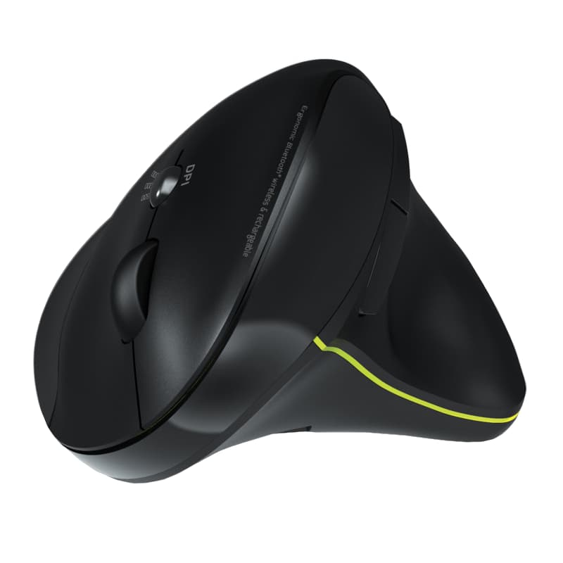 Port Connect Wireless Rechargeable Ergonoc Mouse Bluetooth- Black image 2