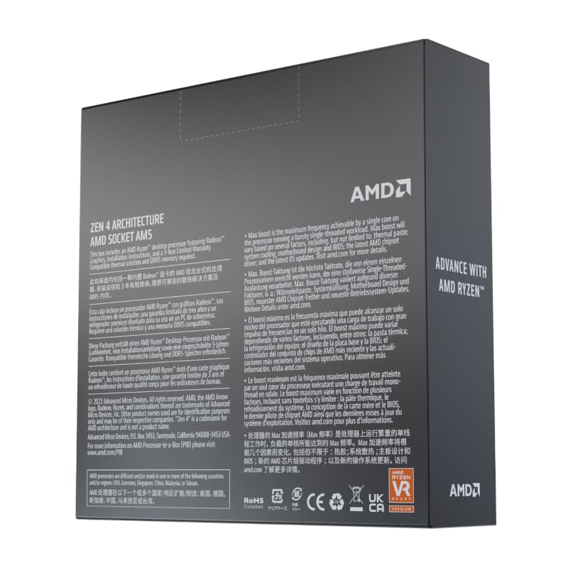 AMD RYZEN 5 7600X 6-Core 4.7GHz AM5 CPU image 4