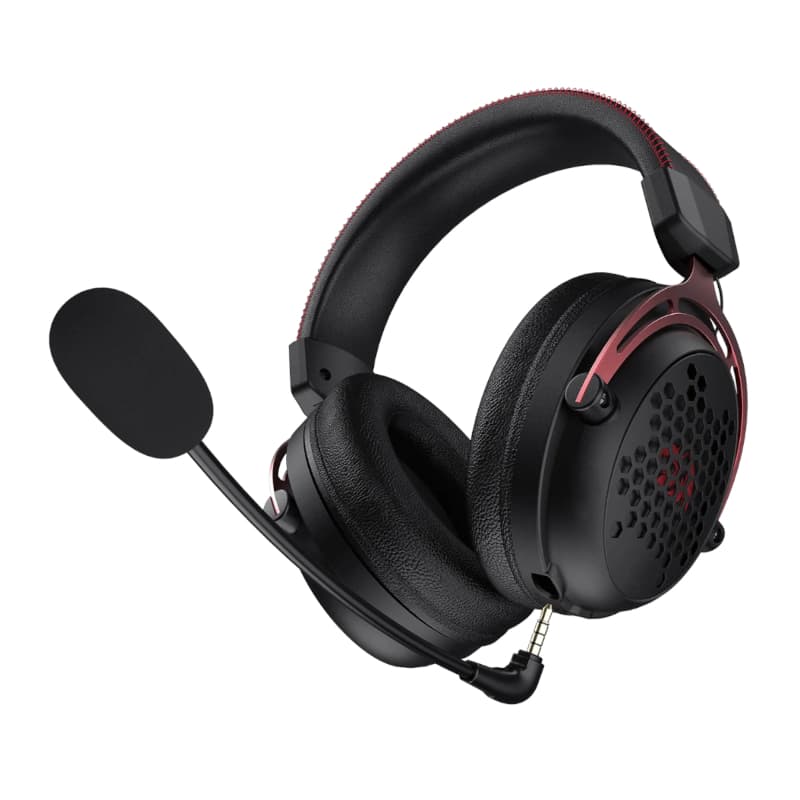 REDRAGON Over-Ear DIOMEDES Honeycomb 3.5mm AUX Gaming Headset - Black image 4