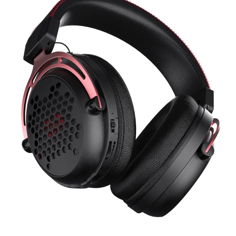 REDRAGON Over-Ear DIOMEDES Honeycomb 3.5mm AUX Gaming Headset - Black image 5