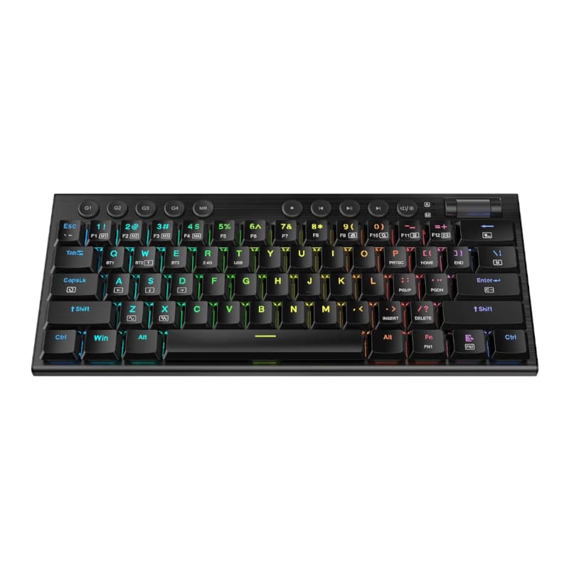 REDRAGON Horus Mini Pro 61Key Wireless Bluetooth Red Switch RGB Low Profile Gaming Mechanical Keyboard - Black image 5