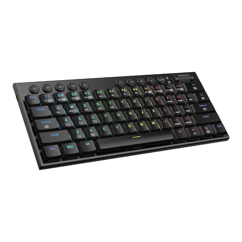 REDRAGON Horus Mini Pro 61Key Wireless Bluetooth Red Switch RGB Low Profile Gaming Mechanical Keyboard - Black image 4
