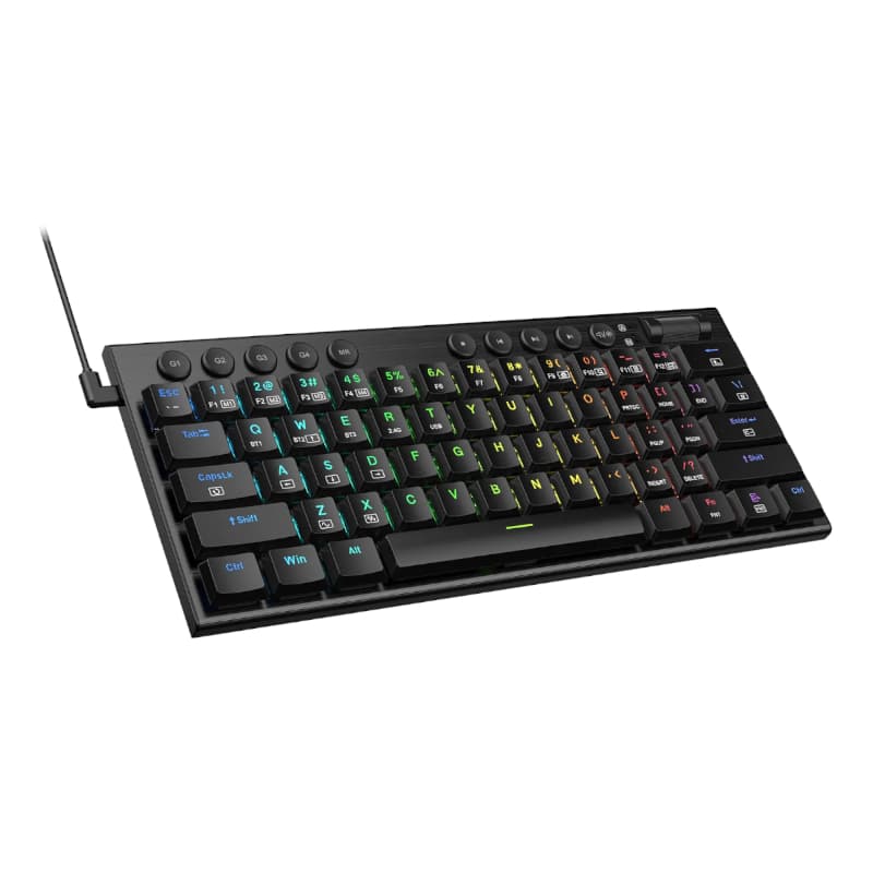 REDRAGON Horus Mini Pro 61Key Wireless Bluetooth Red Switch RGB Low Profile Gaming Mechanical Keyboard - Black image 3
