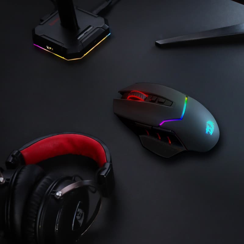 REDRAGON Mirage Pro 8000DPI RGB Wireless Gaming Mouse - Black image 6