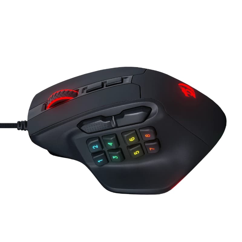 REDRAGON Aatrox 6200DP RGB MMO Gaming Mouse - Black image 4