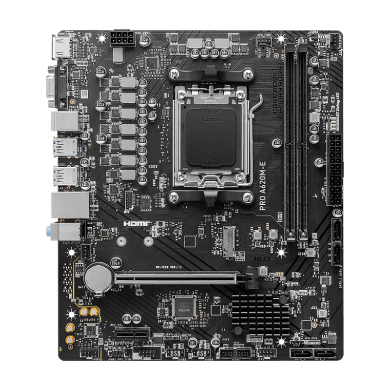 MSI A620M-E PRO AMD AM5 MATX Gaming Motherboard image 2