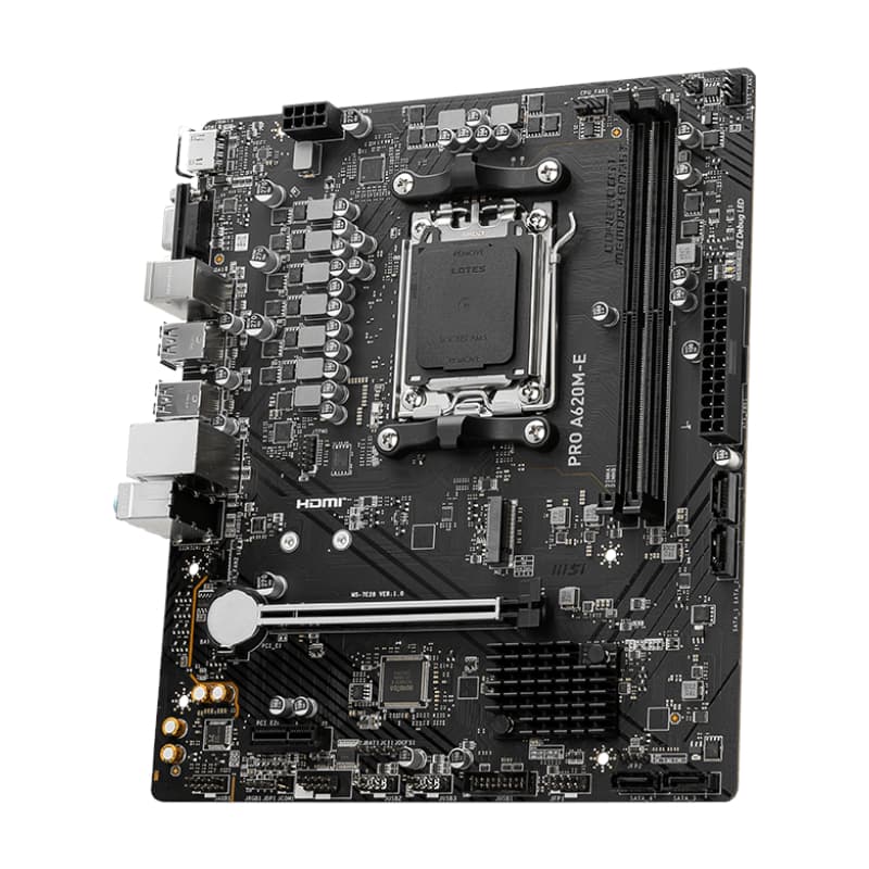 MSI A620M-E PRO AMD AM5 MATX Gaming Motherboard image 3