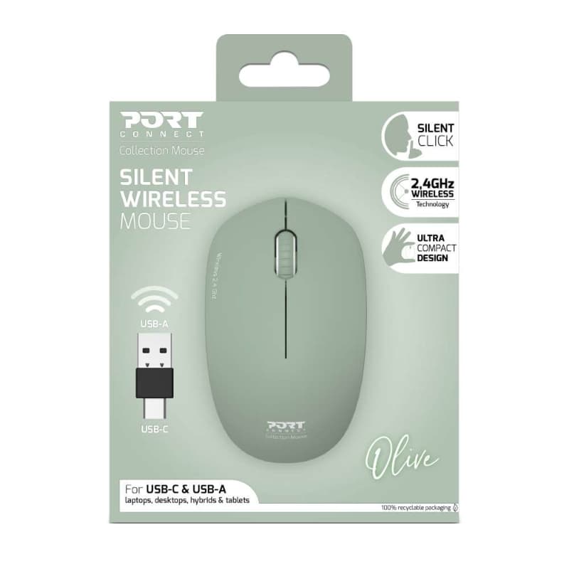Port Connect MOUSE COLLECTION II WIRELESS Olive image 5