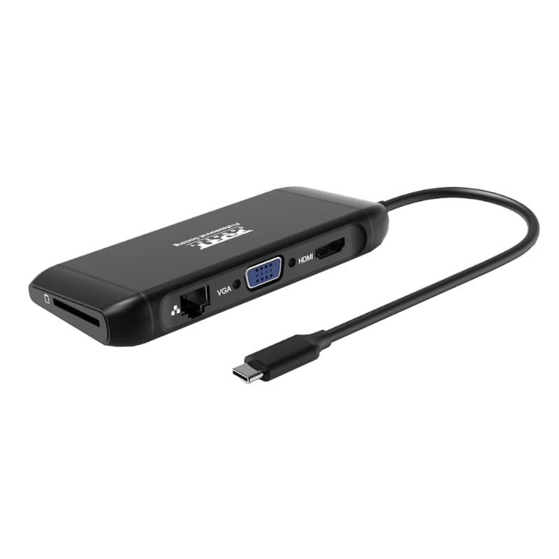 Port USB Type-C 4 x USB3.1|1 x Aux|Micro+SD Card Reader|1 x RJ45|1 x HDMI|1 x VGA|1 x Type-C PD Dock 100W - Black image 4