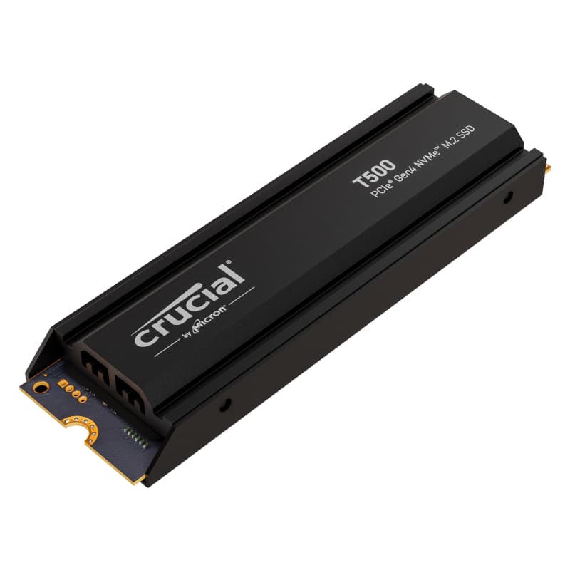 Crucial T500 1TB M.2 NVMe Gen4 with Heatsink NAND SSD image 2