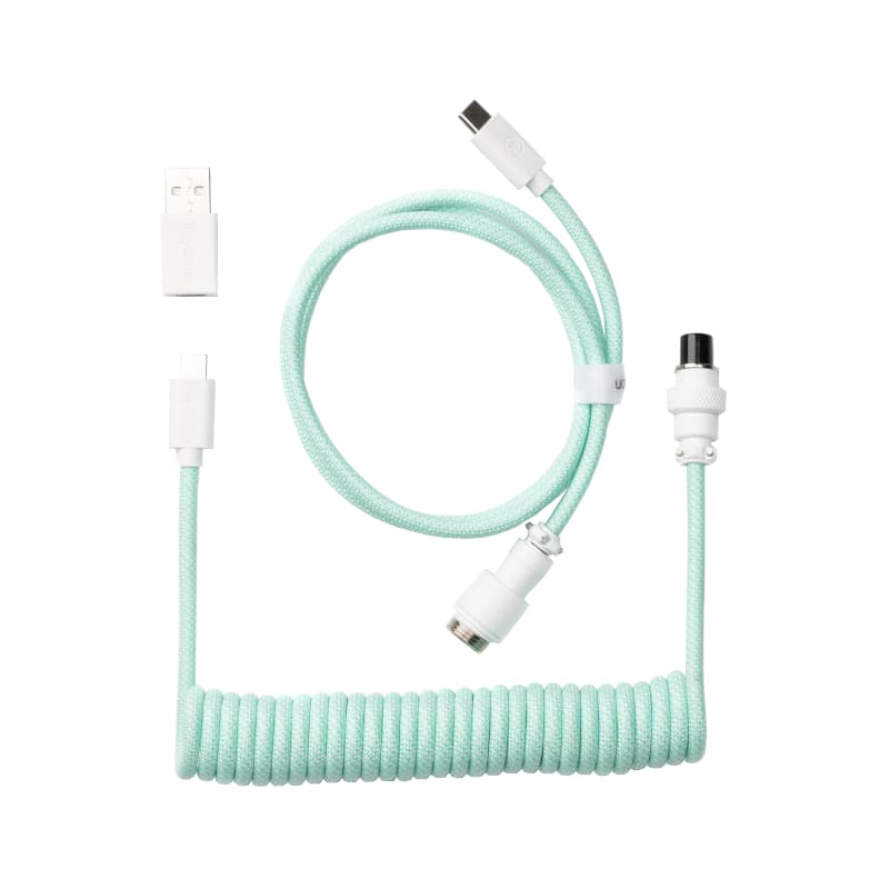Keychron Coiled Aviator Cable - Mint/Straight image 2