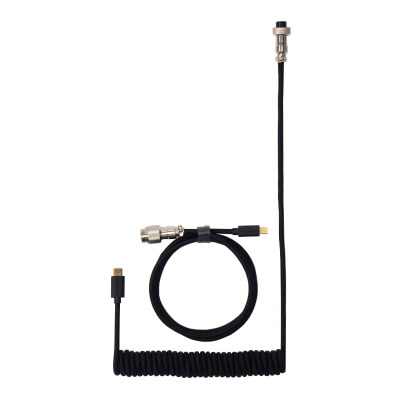 Keychron Coiled Aviator Cable - Black/Straight image 2