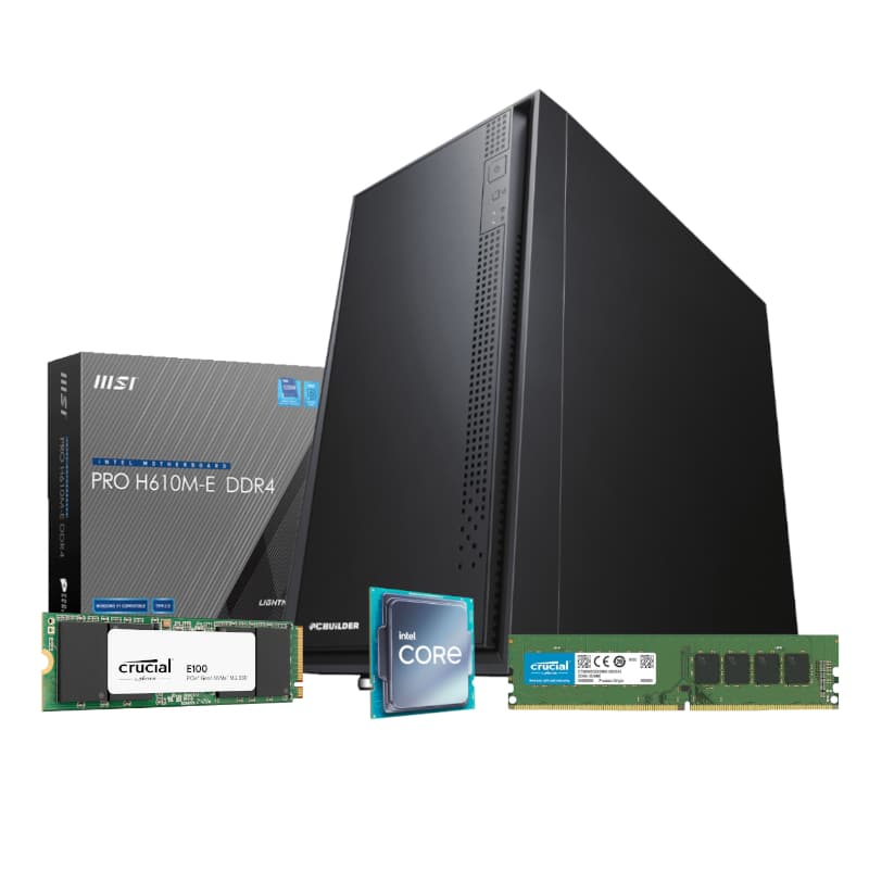 PCBuilder Intel i3-12100 OFFICE MASTER Core Windows 11 Pro Desktop PC