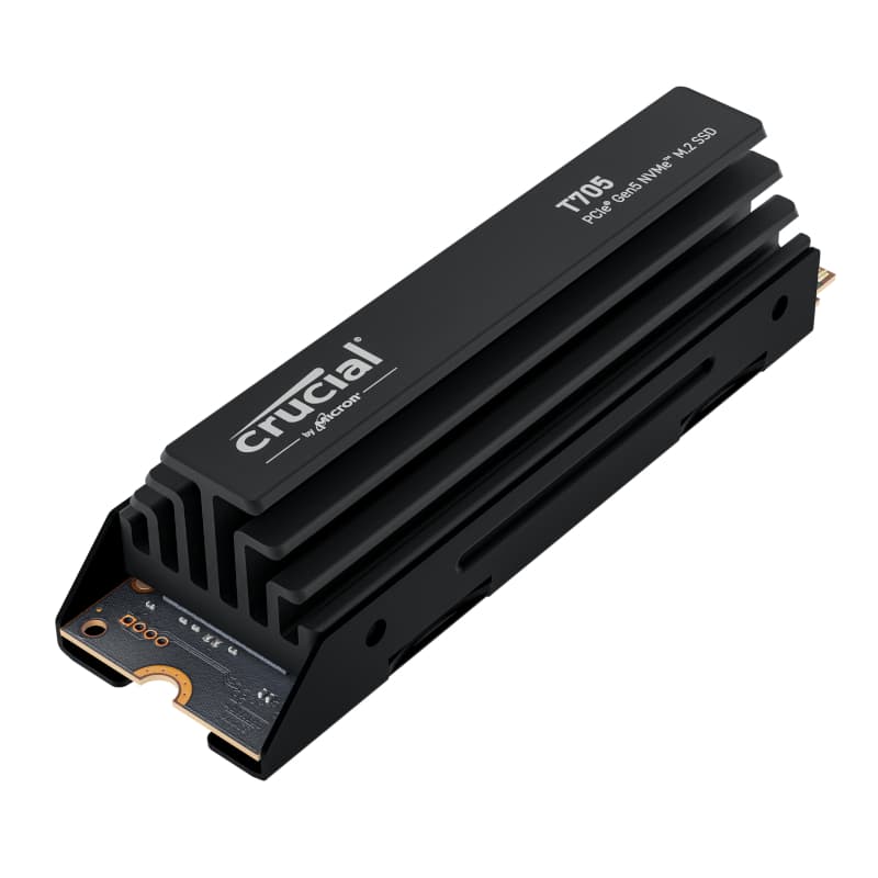 Crucial T705 4TB M.2 NVMe Gen5 with Heatsink NAND SSD image 3