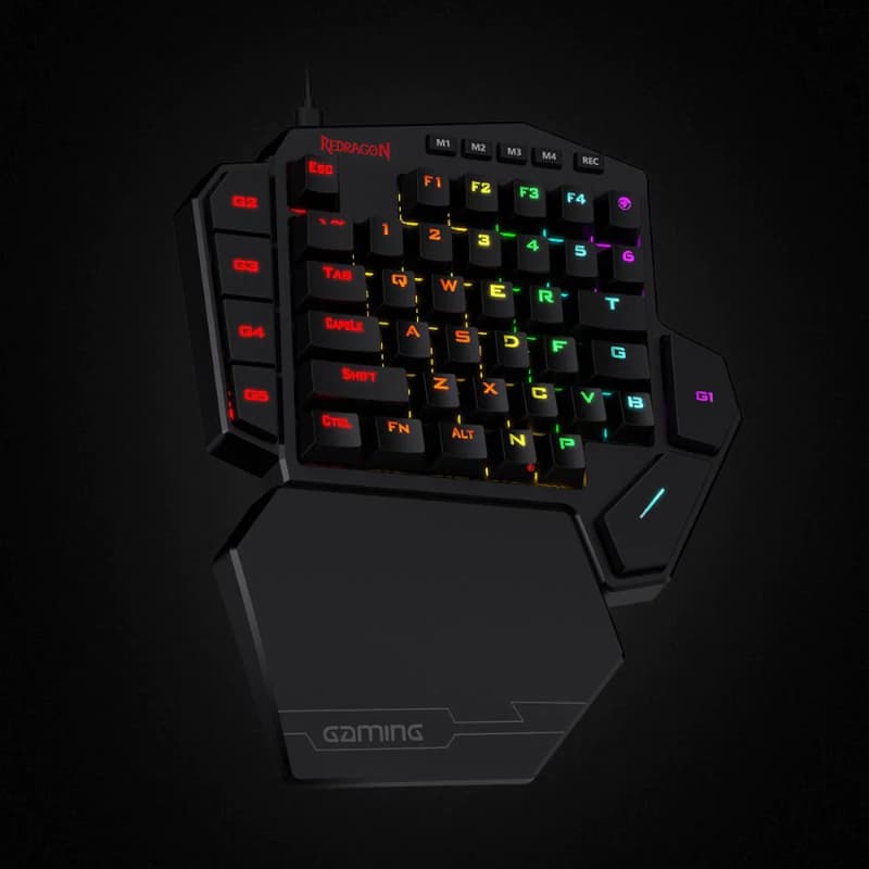REDRAGON Diti Elite Pro One-Handed RGB Wireless Mechanical Gaming Keyboard - Black image 4