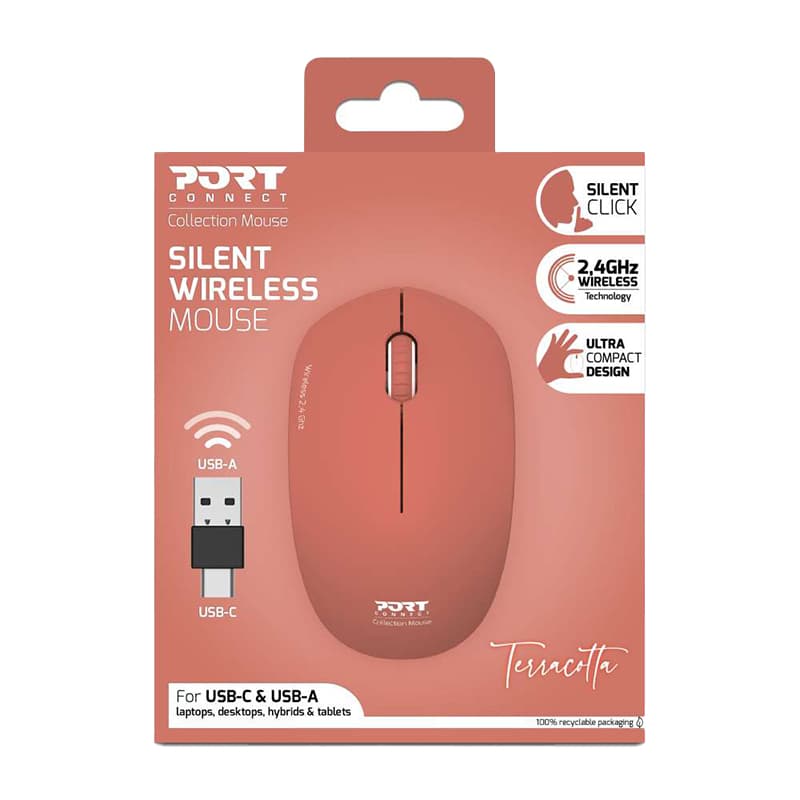 Port Connect MOUSE COLLECTION II WIRELESS Terracota image 6