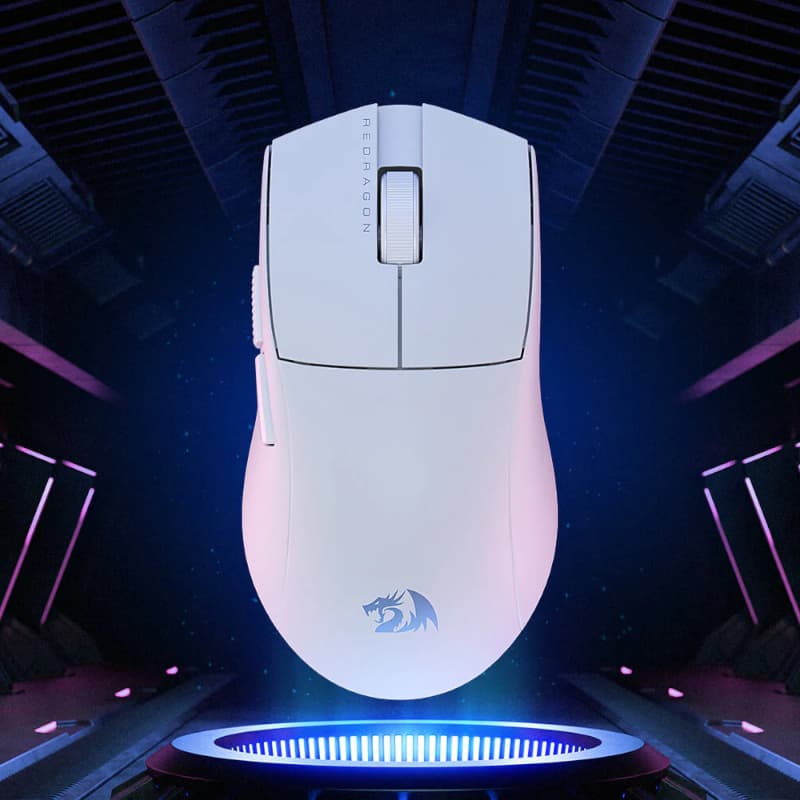 Redragon M916 PRO 1K 3-Mode Wireless Gaming Mouse – White image 3