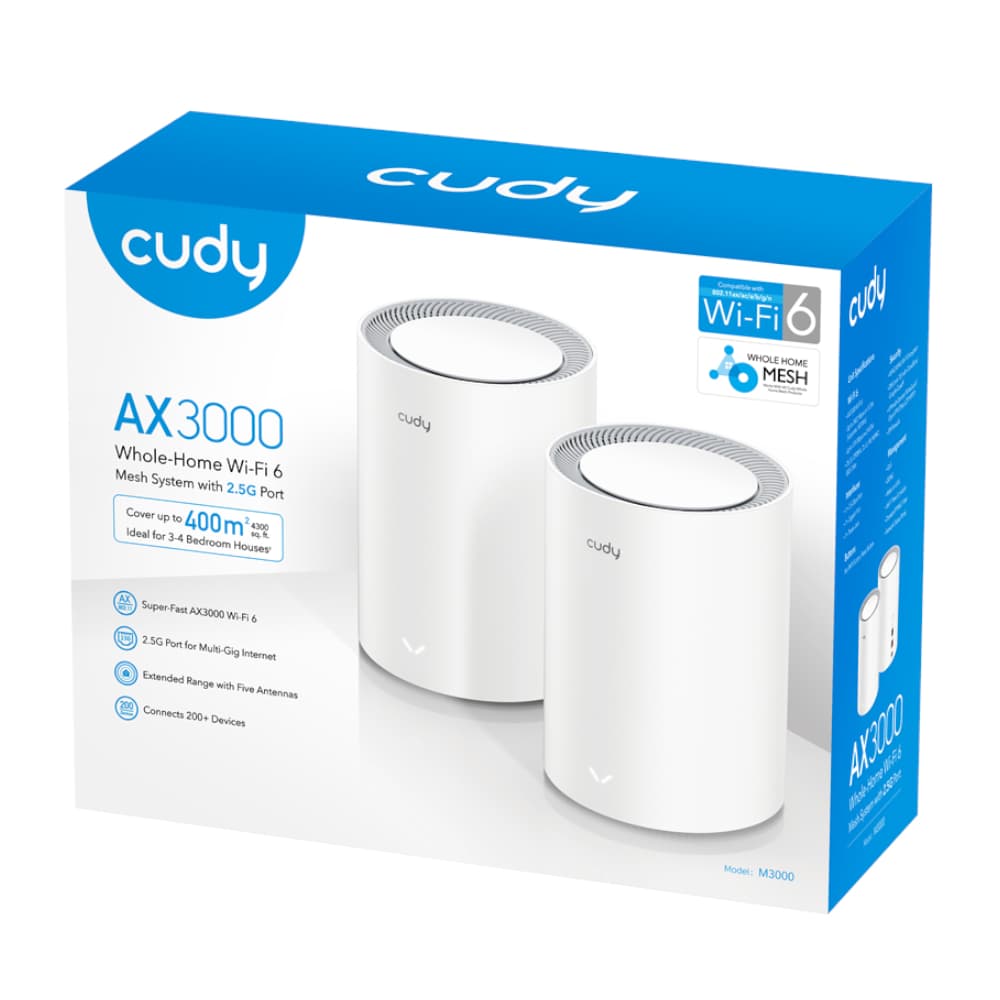 Cudy AX3000 Wi-Fi 6 Mesh Kit 2 Pack - White image 5