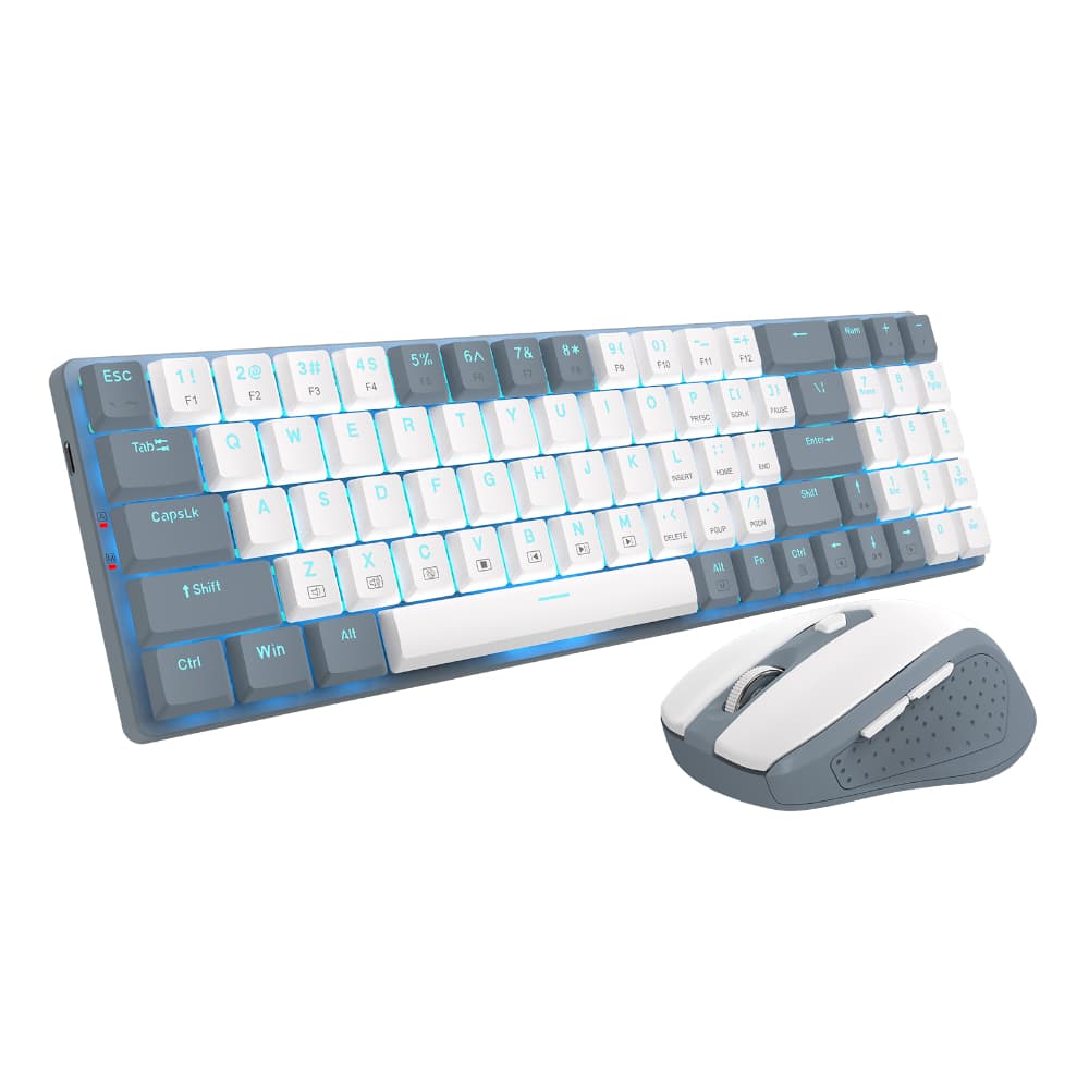 Redragon BS8772 Wireless Keyboard and Mouse Combo - Grey/White image 4