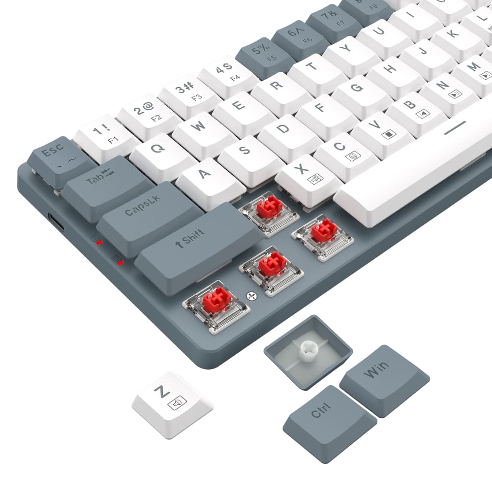 Redragon BS8772 Wireless Keyboard and Mouse Combo - Grey/White image 6