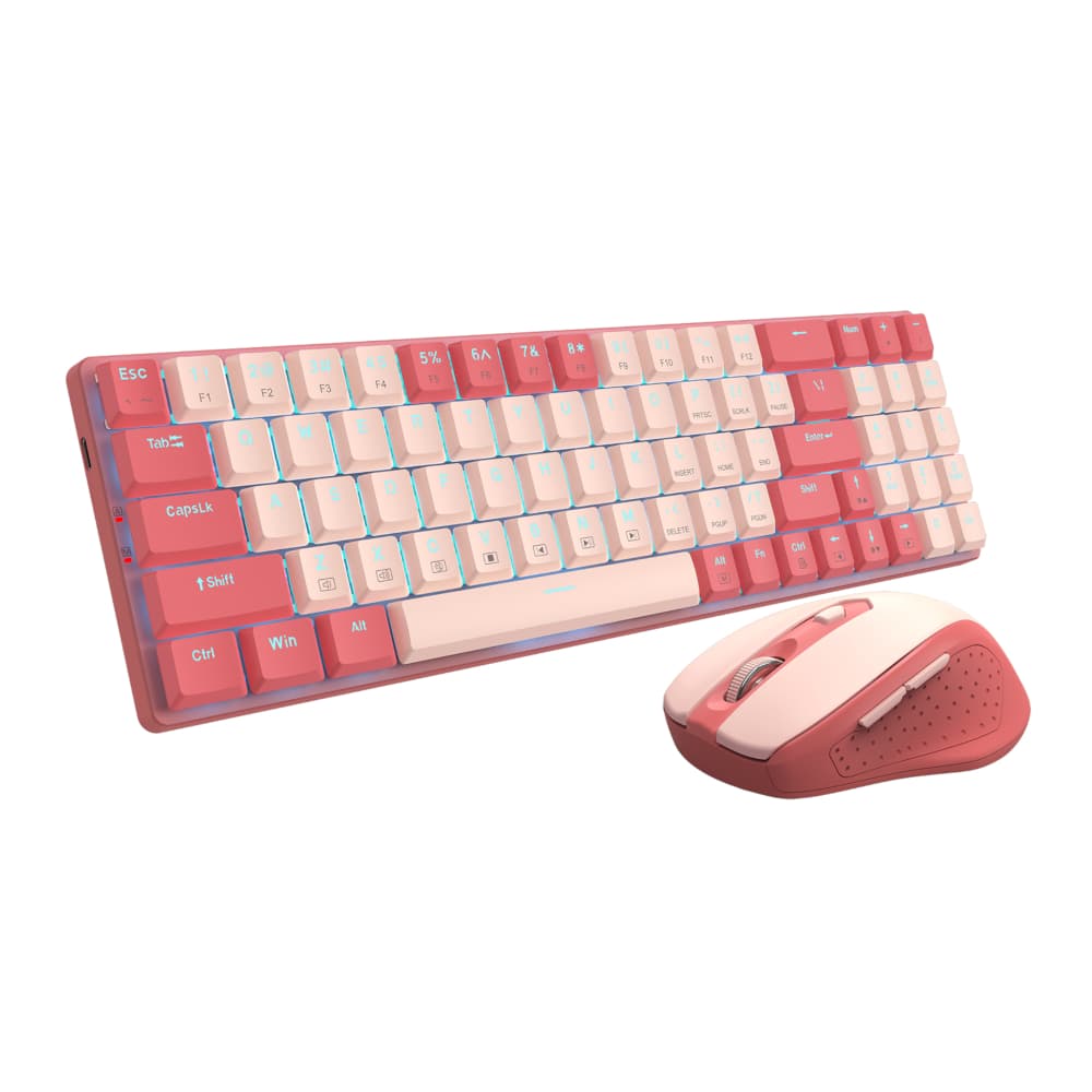 Redragon BS8772 Wireless Keyboard and Mouse Combo - Red/Pink image 4