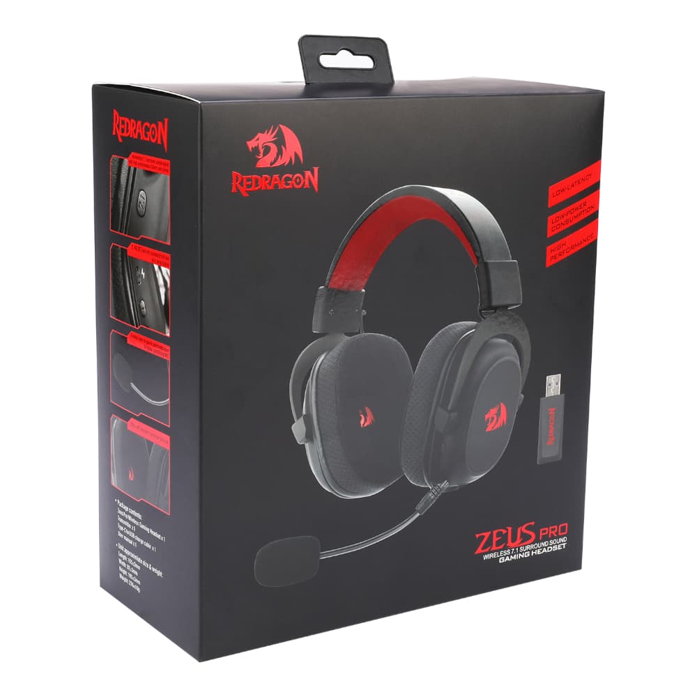 Redragon H510 ZEUS PRO 7.1 Surround Sound Wireless Gaming Headset – Black image 7