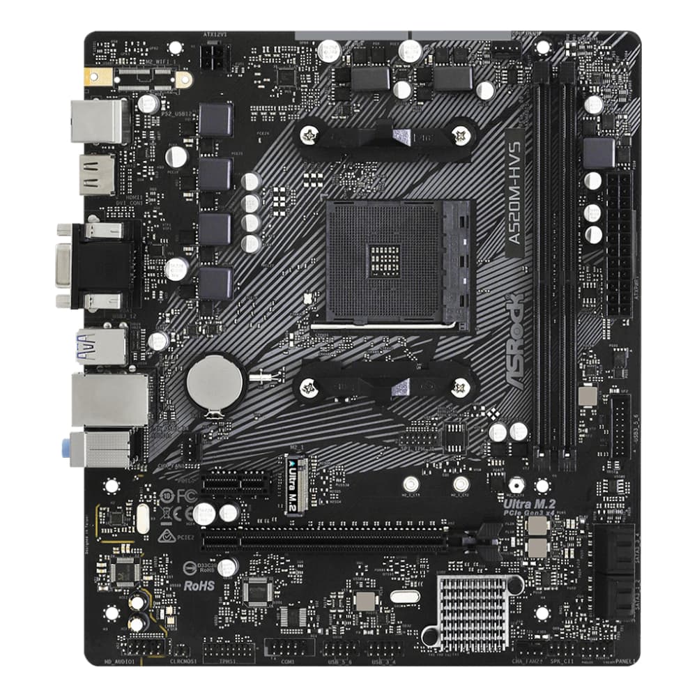 ASRock A520M-HVS AMD AM4 M-ATX Motherboard image 2