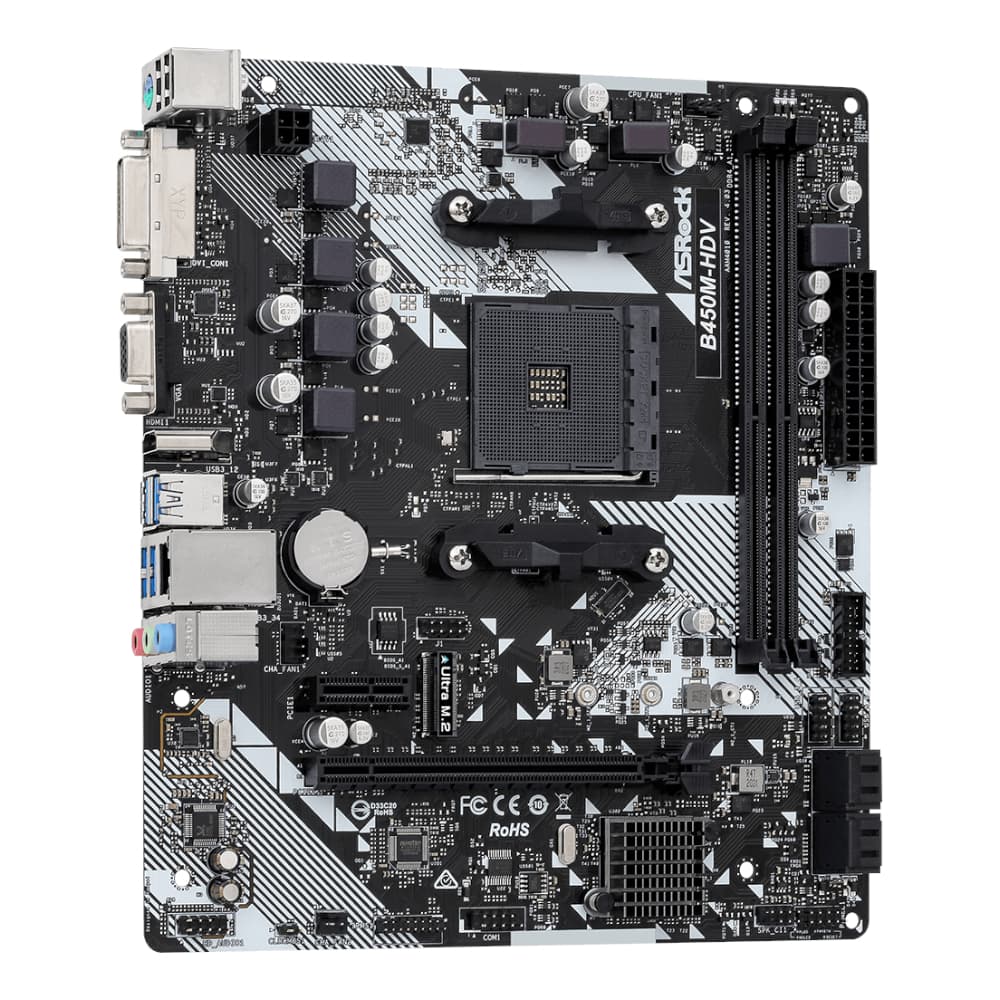 ASRock B450M-HDV R4.0 AMD AM4 M-ATX Motherboard image 4