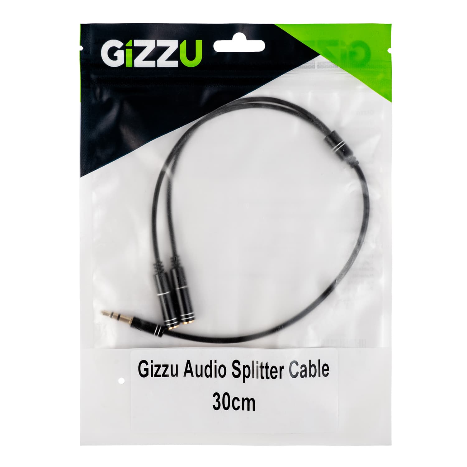 Gizzu 3-Pole Audio Splitter Cable - Black image 4