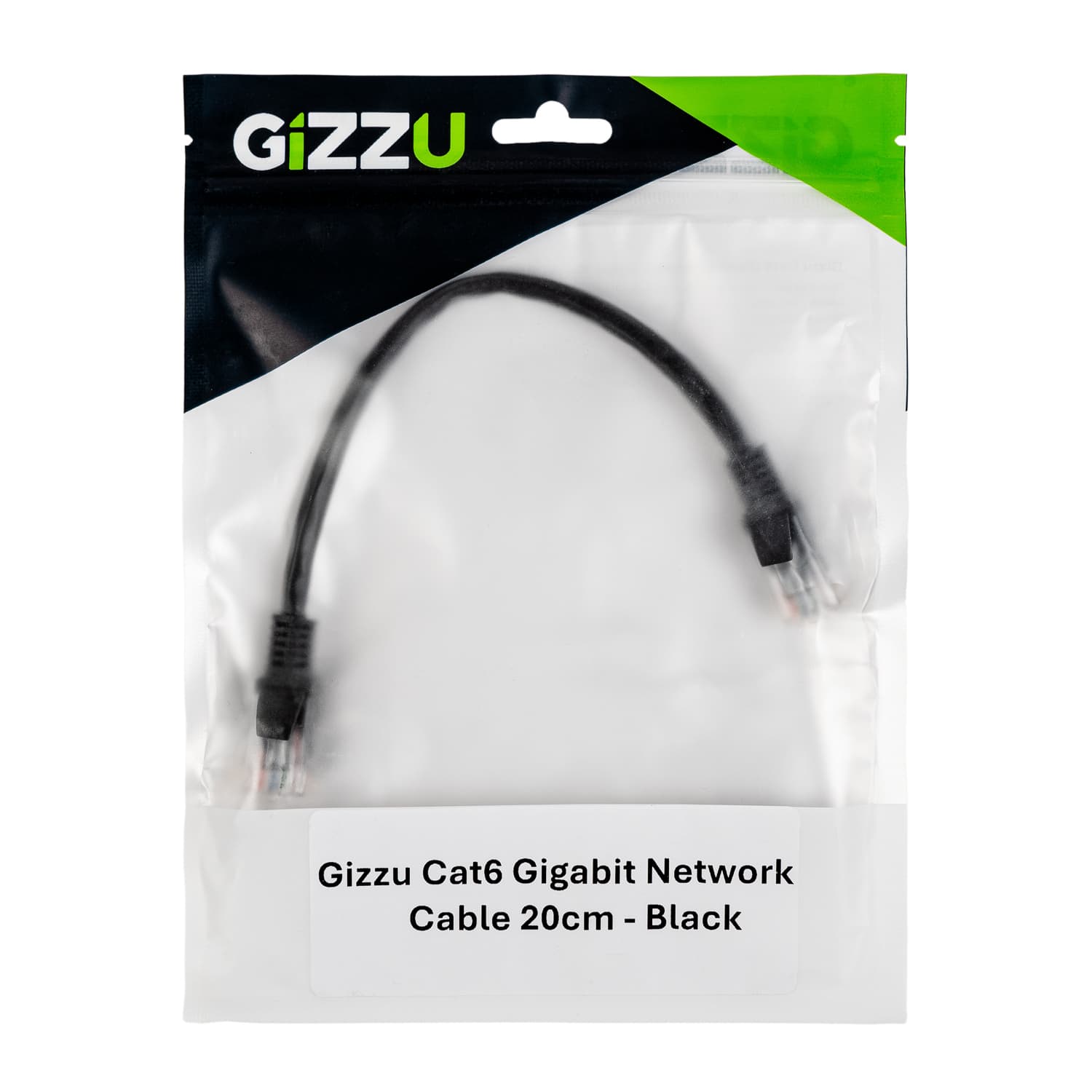 Gizzu Cat6 UTP Fly Lead Ethernet Network Cable 20cm - Black image 4