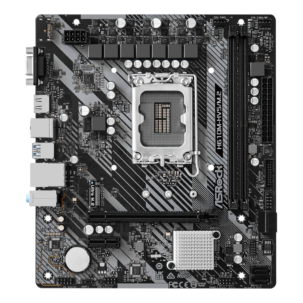 ASRock H610M-HVS/M.2 R2.0 Intel LGA 1700 m-ATX Motherboard image 2