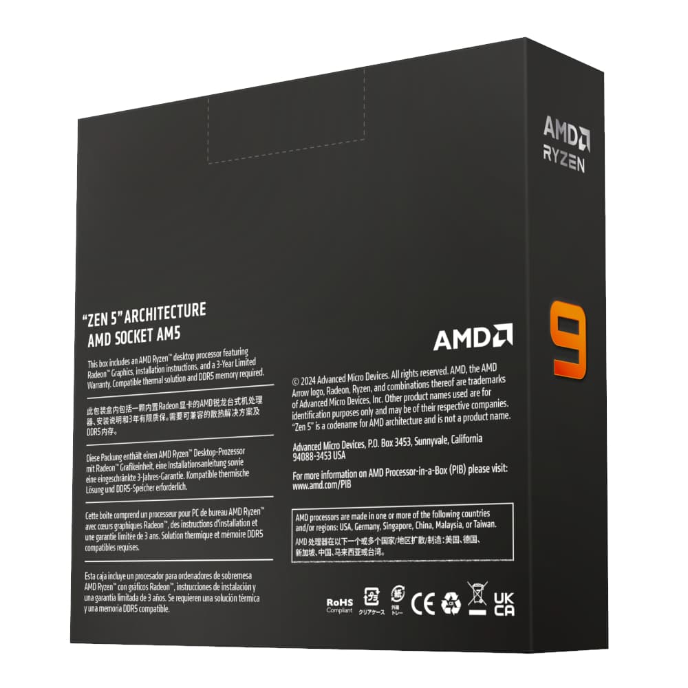 AMD RYZEN 9 9900X 12-Core 4.4GHZ AM5 CPU image 4