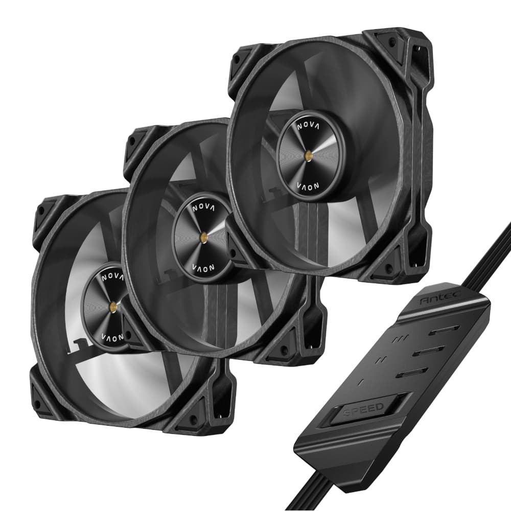 Antec NOVA 120 PWM Fan 3 Pack with Speed Controller - Black image 7