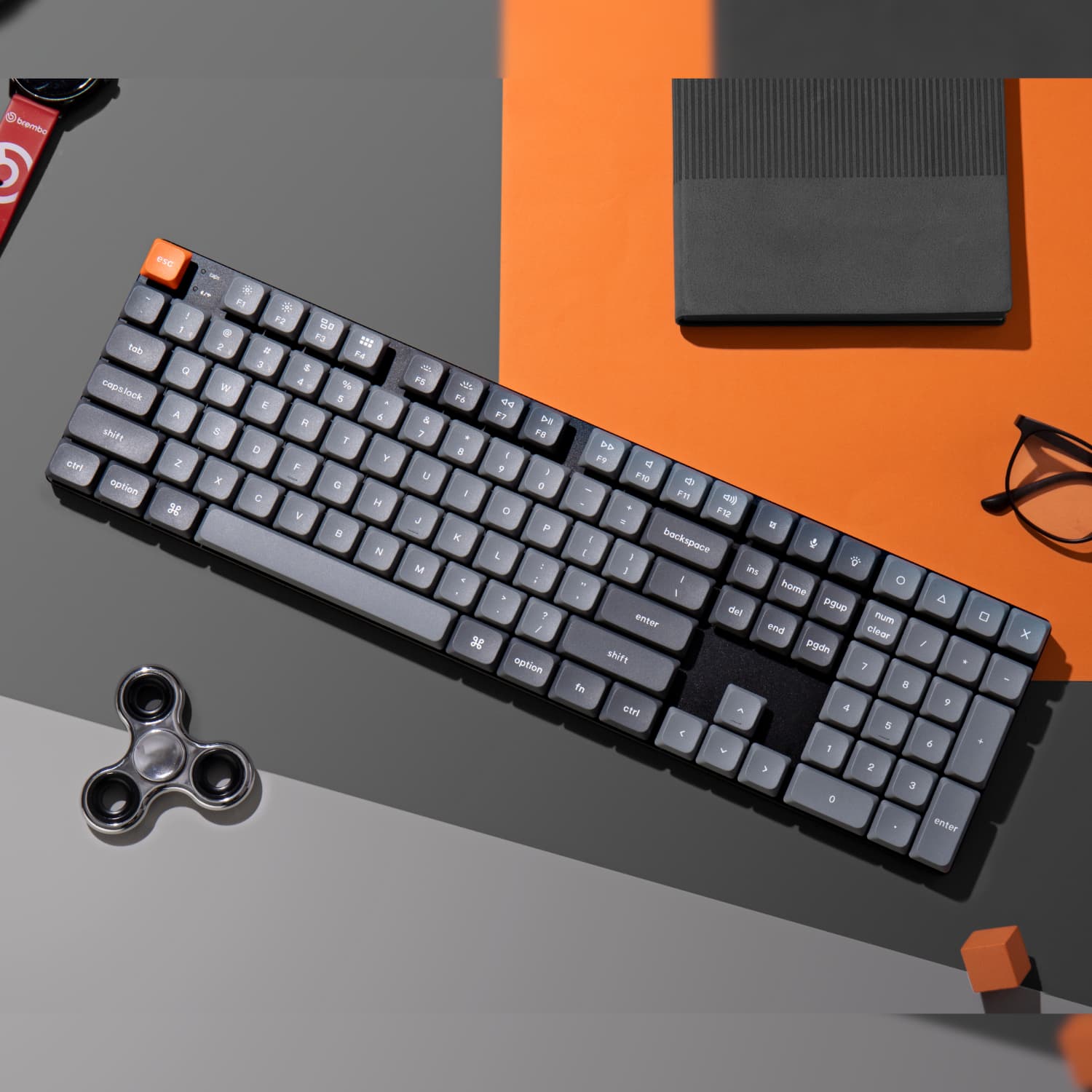 Keychron K5 Max QMK/VIA Full-sized Wireless Custom Mechanical Keyboard | BROWN Switches image 5