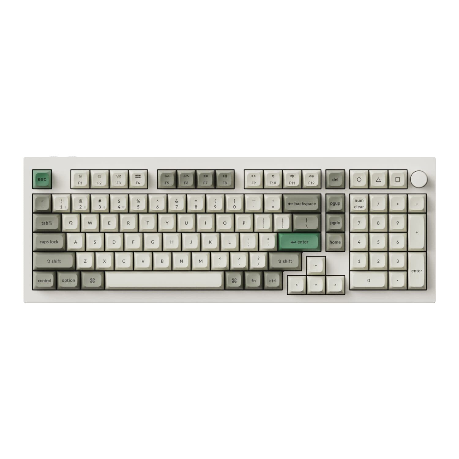 Keychron Q5M-P1 QMK/VIA Wireless Custom Keyboard - Shell White image 2