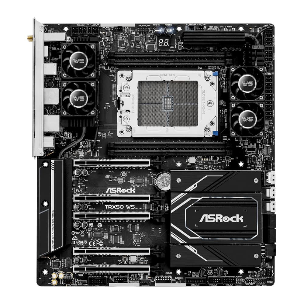 ASRock TRX50 WS AMD TR5 EATX Gaming Motherboard image 2